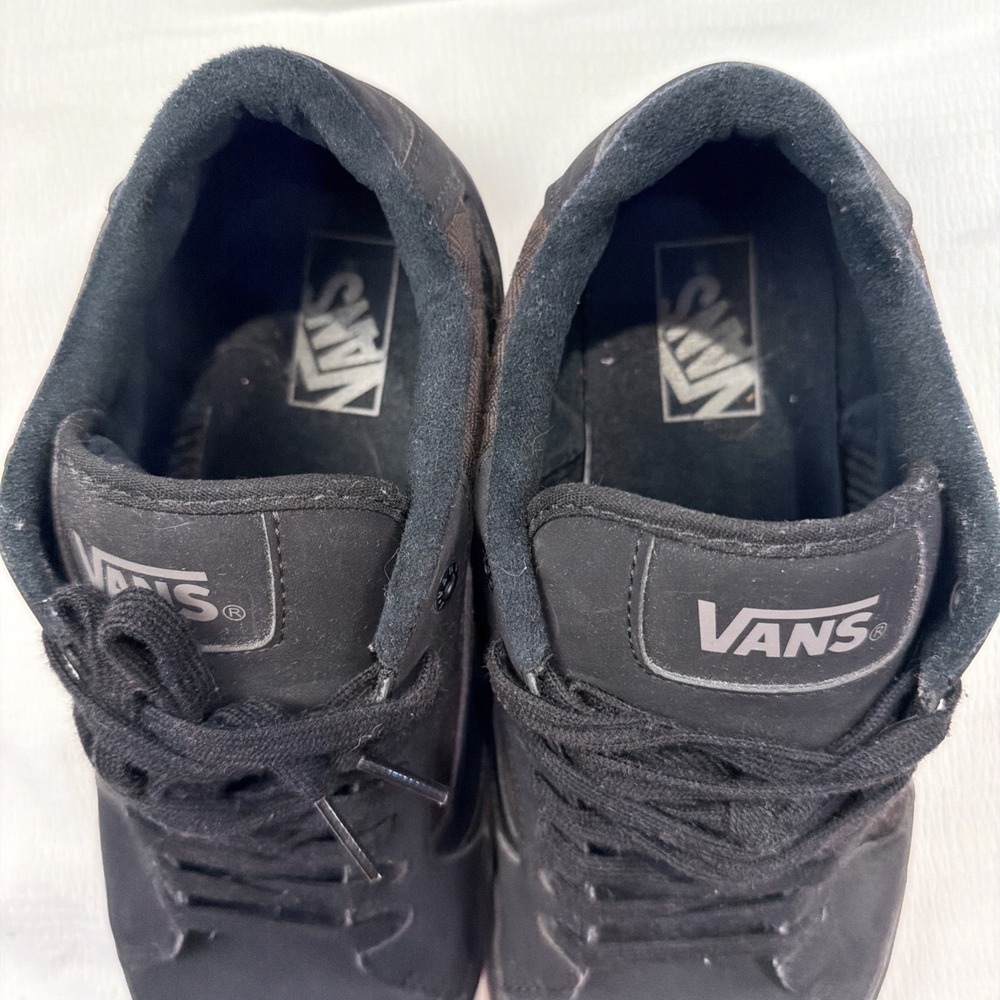 Vans Men's Black Suede Canvas Low‎ Top Skate Shoes Size 10.5 - Picture 8 of 9